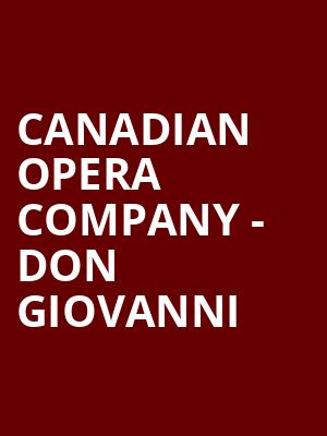 Canadian Opera Company - Don Giovanni Poster